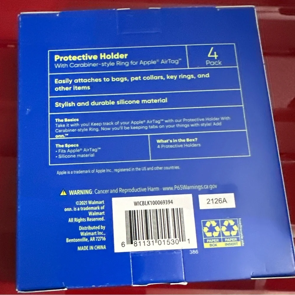 Protective Air Tag Holder (ONN) 4 Pack